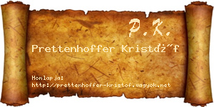 Prettenhoffer Kristóf névjegykártya